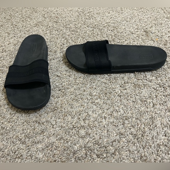 Hunter Shoes - Hunter Original Elastic Slide Sandals Black Women's Cushioned Textile Open Toe